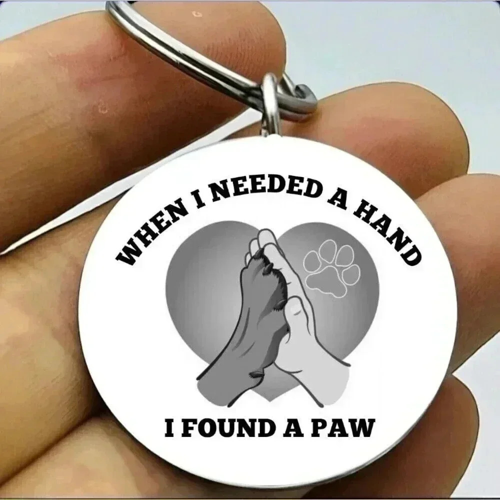 When I Need A HAND I Pound A PAW Hot Funny Cute Animal Baby Keychain